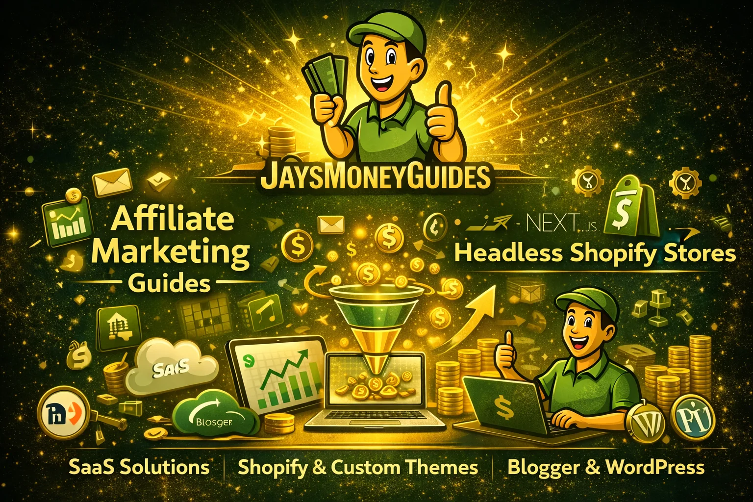 JaysMoneyGuides by Jay Lopez β Affiliate Marketing Guides, Headless Shopify Stores, SaaS Solutions, Blogger and WordPress tutorials